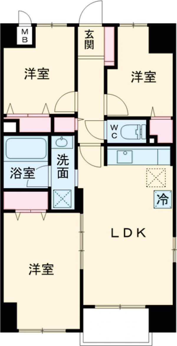 U COURT 西新井の間取り