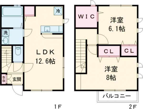 ケーズガーデンF棟の間取り