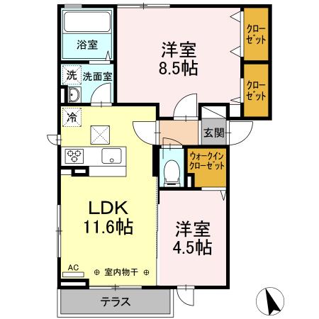 アベニール一番町の間取り