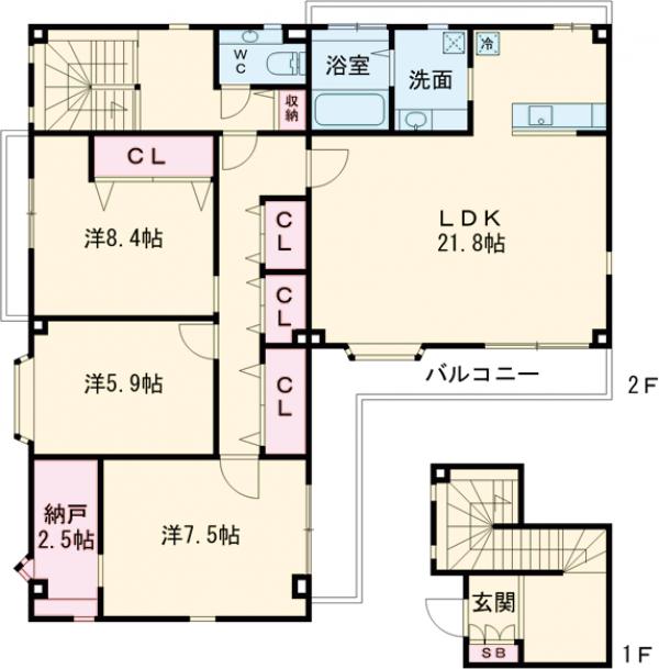 上石神井3丁目戸建の間取り