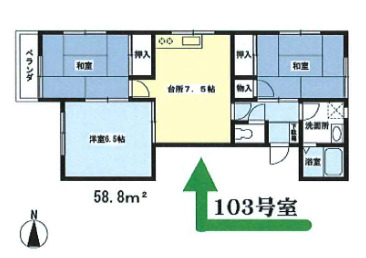 コーポレイメイの間取り