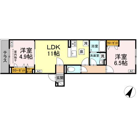 セレスティア柴又Ⅶの間取り