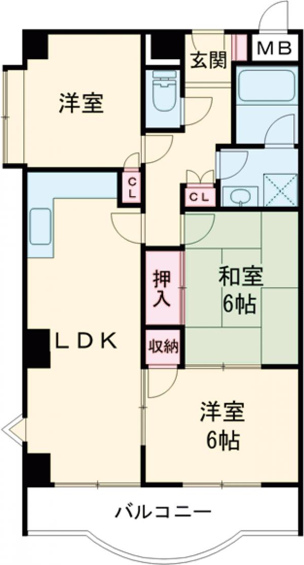 フィアテル岸和田の間取り