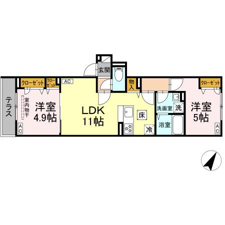 セレスティア柴又Ⅶの間取り
