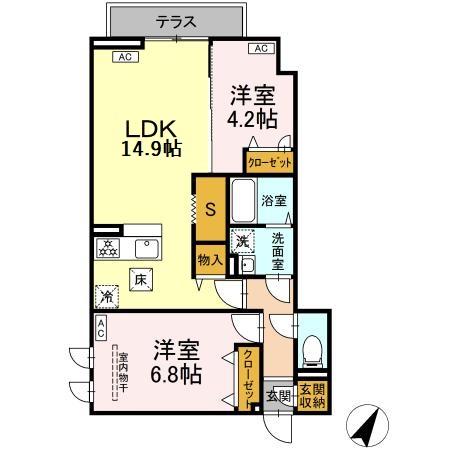 セレスティア柴又Ⅶの間取り
