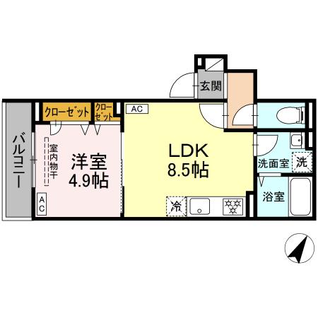セレスティア柴又Ⅶの間取り