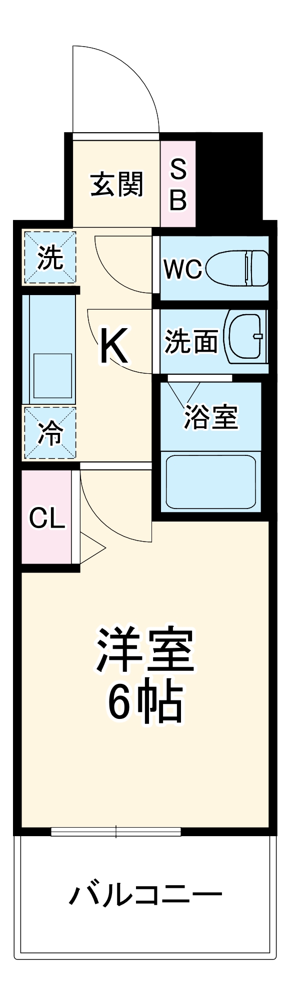 千代田の完工年月(2021年1月)築の賃貸マンションの間取り