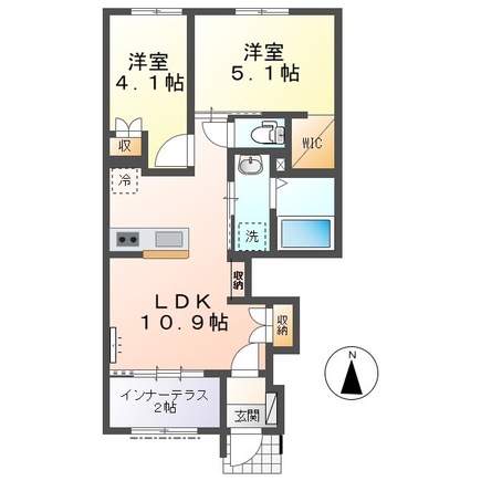 焼津市石津亜アパートの間取り