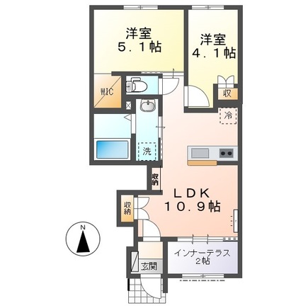 焼津市石津亜アパートの間取り