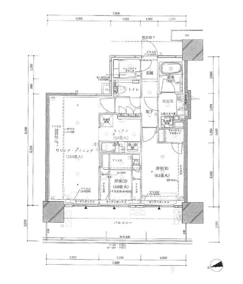 ブランズタワー橋本の間取り