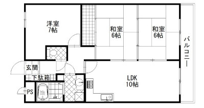 ヴィーヴル長岡京の間取り