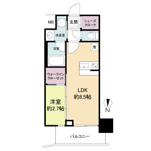 セレニテ江坂グランデの間取り