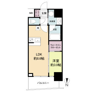 セレニテ江坂グランデの間取り
