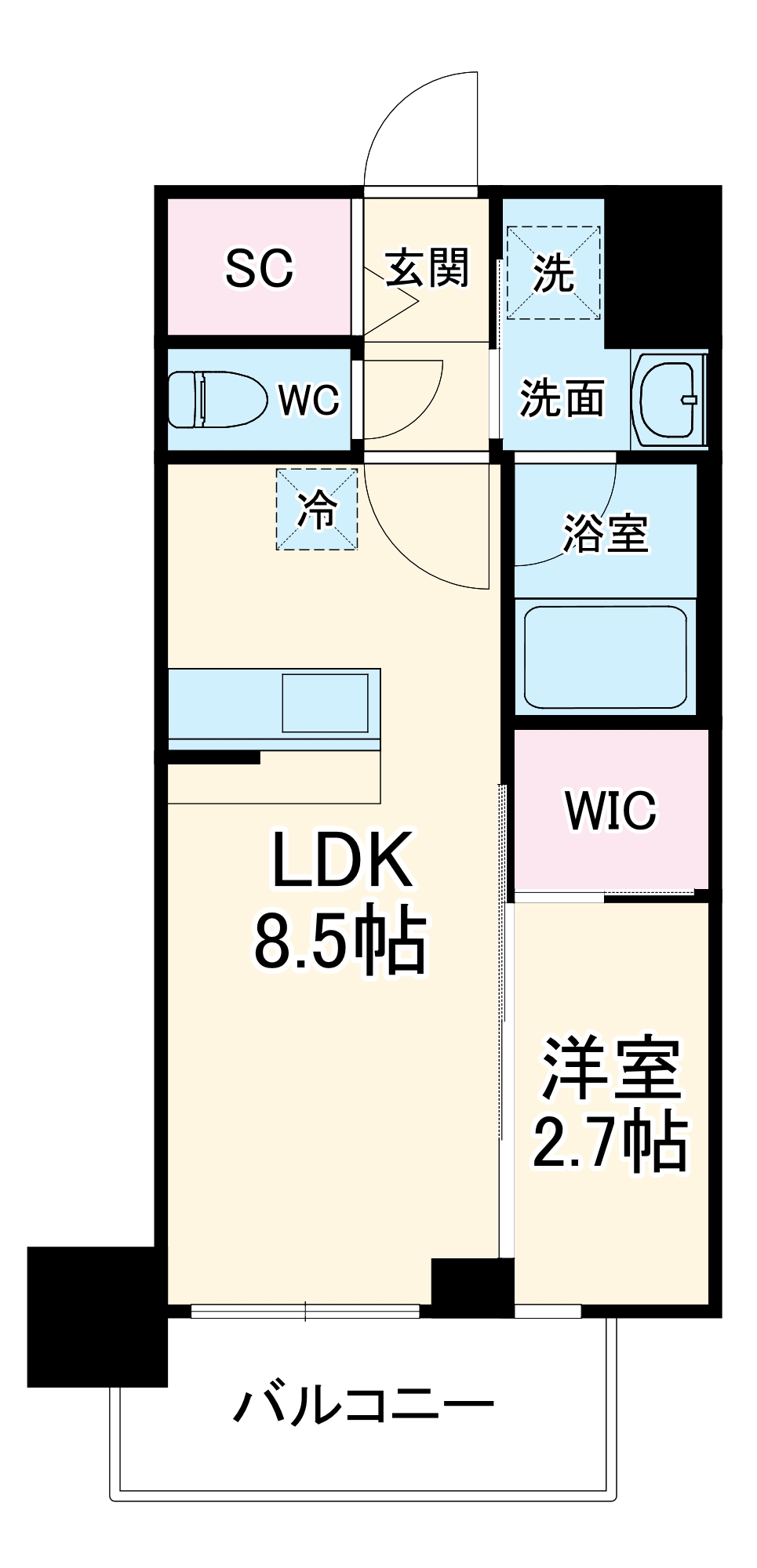 セレニテ江坂グランデの間取り