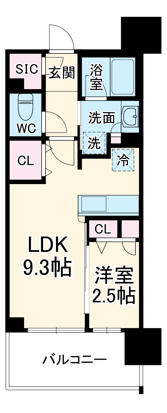 プラウド難波の間取り