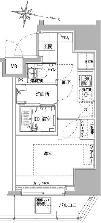 ハーモニーレジデンス横浜大通り公園の間取り