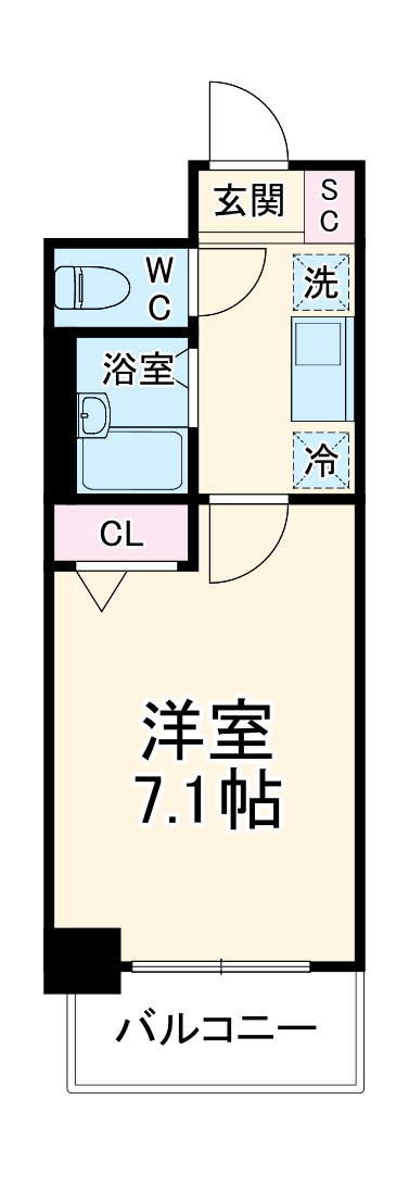 レジディア南行徳の間取り