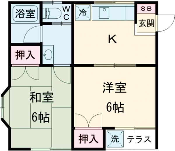 ドミールイワダテBの間取り