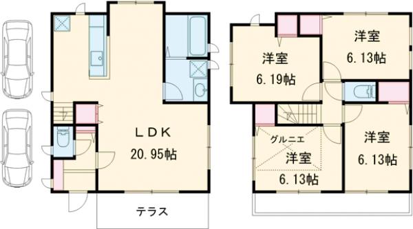 向台町4丁目戸建の間取り