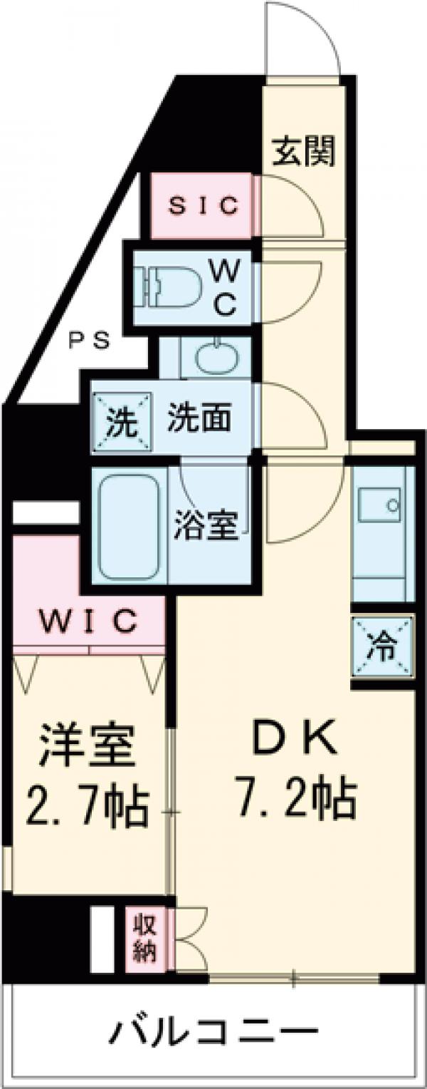 ONE ROOF RESIDENCE KIBA WESTの間取り