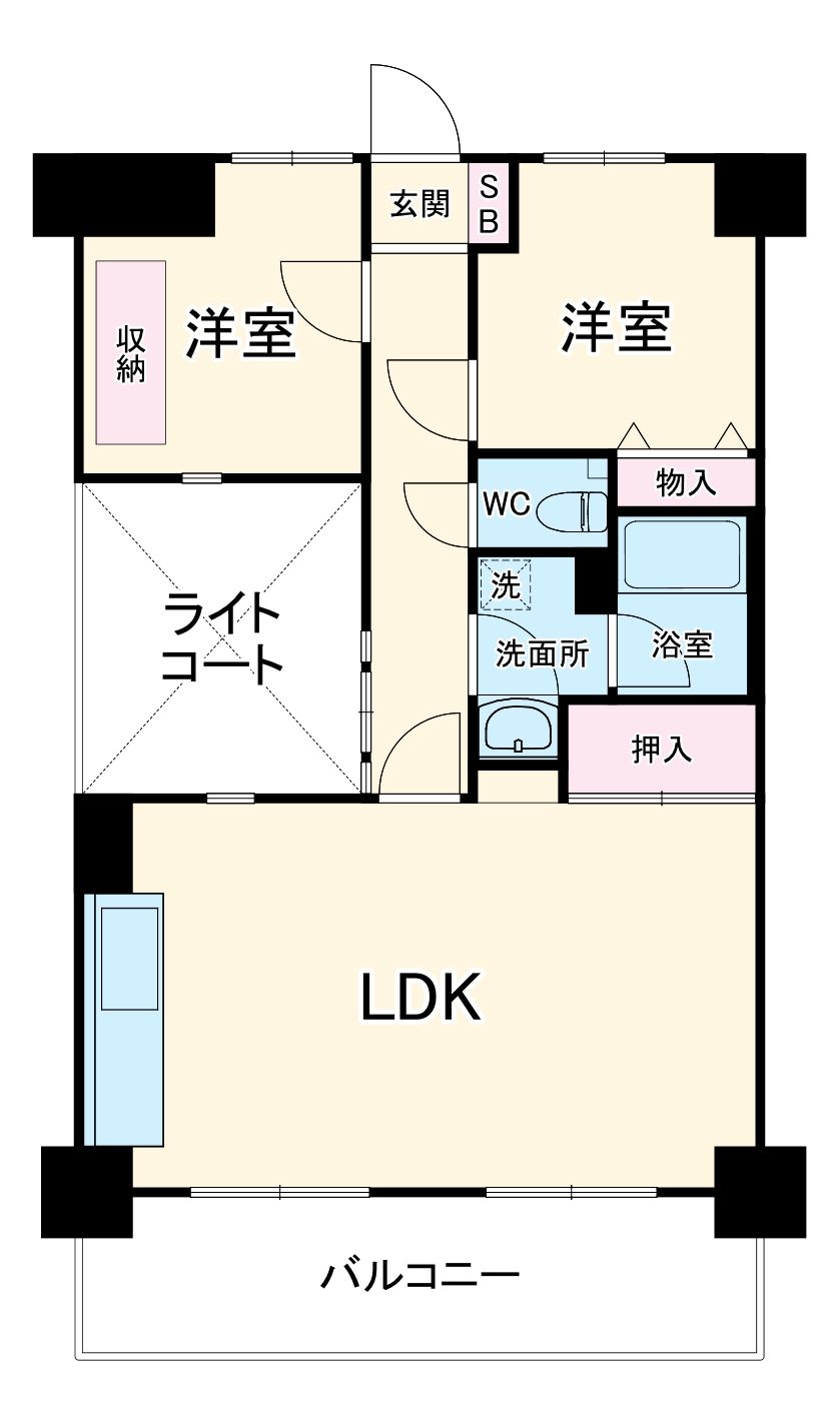 ライオンズマンション十日市場第2の間取り