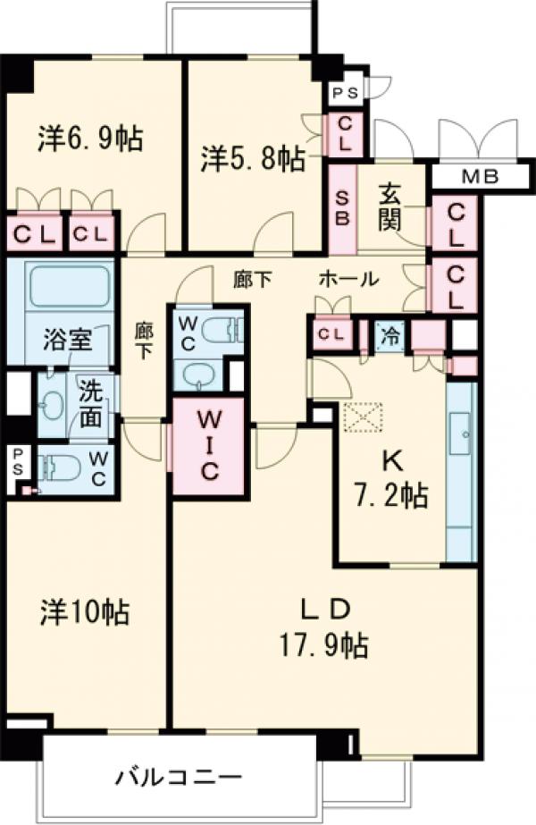 深沢パーク・マンションの間取り