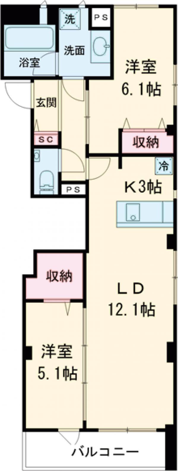 S.FIRSTビューノ西小岩の間取り