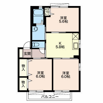レコットBの間取り