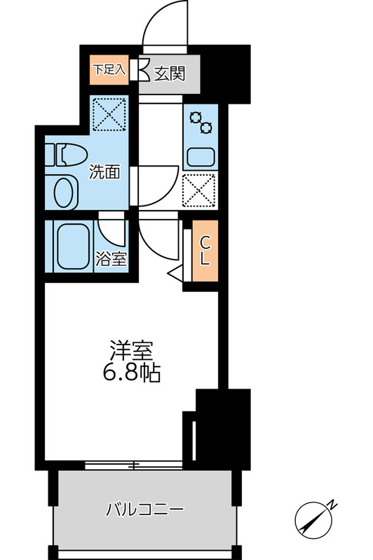 プライマル横濱平沼橋の間取り