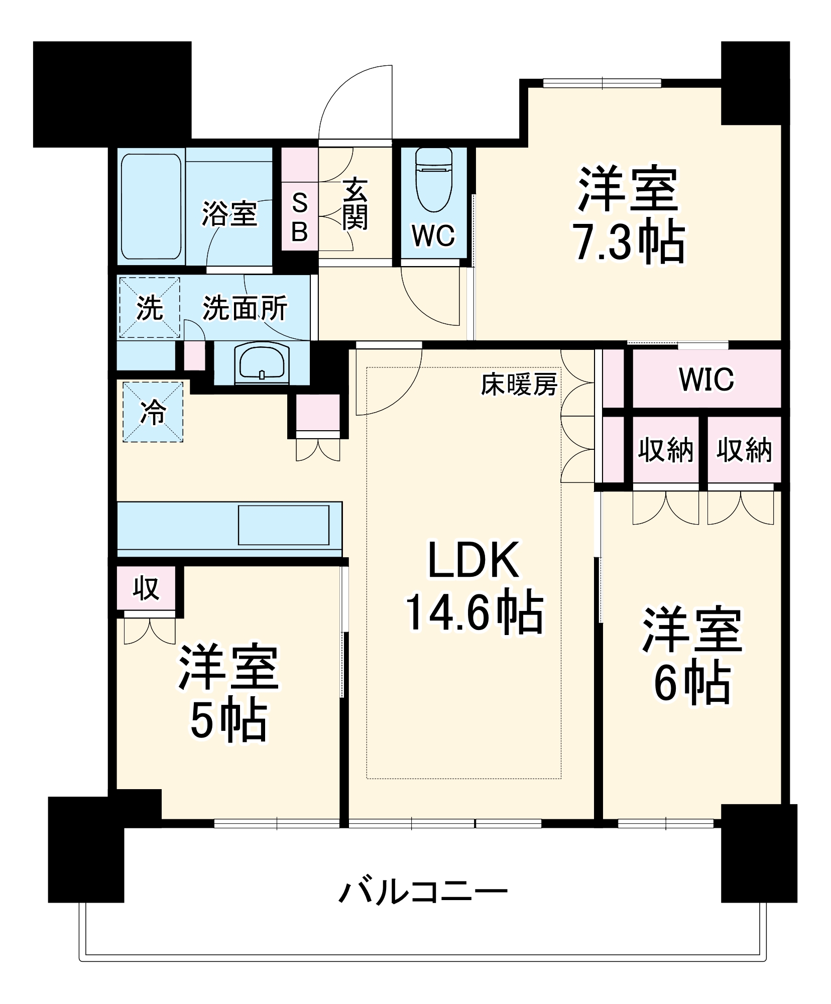 ＢｒｉｌｌｉａＴｏｗｅｒ横浜東神奈川の間取り