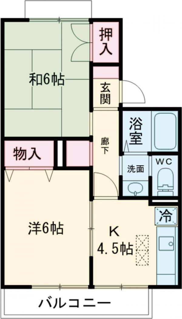 ルードルフィアタウンズ Bの間取り