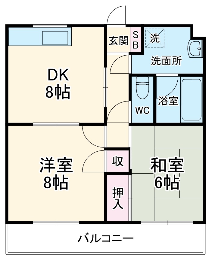 リーフハイツの間取り