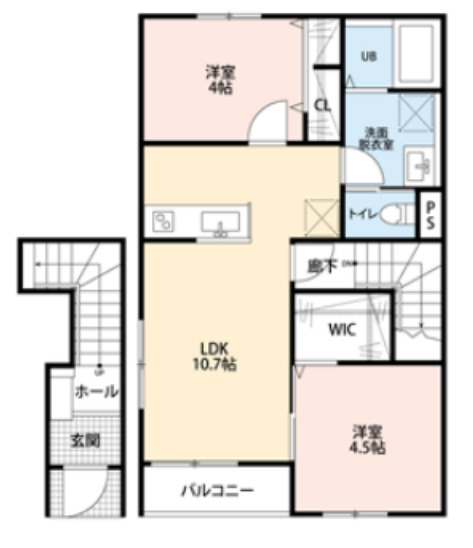 リーブルファイン三郷半田Ⅱの間取り