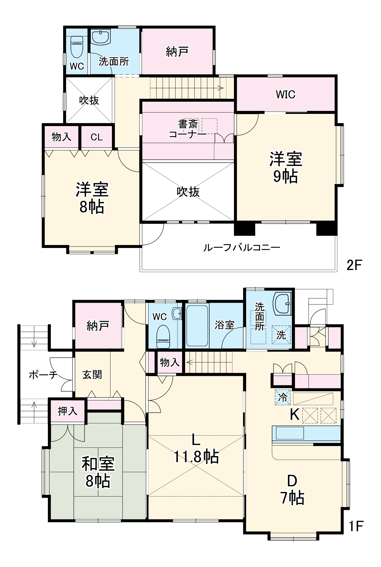 五力田1-11戸建の間取り