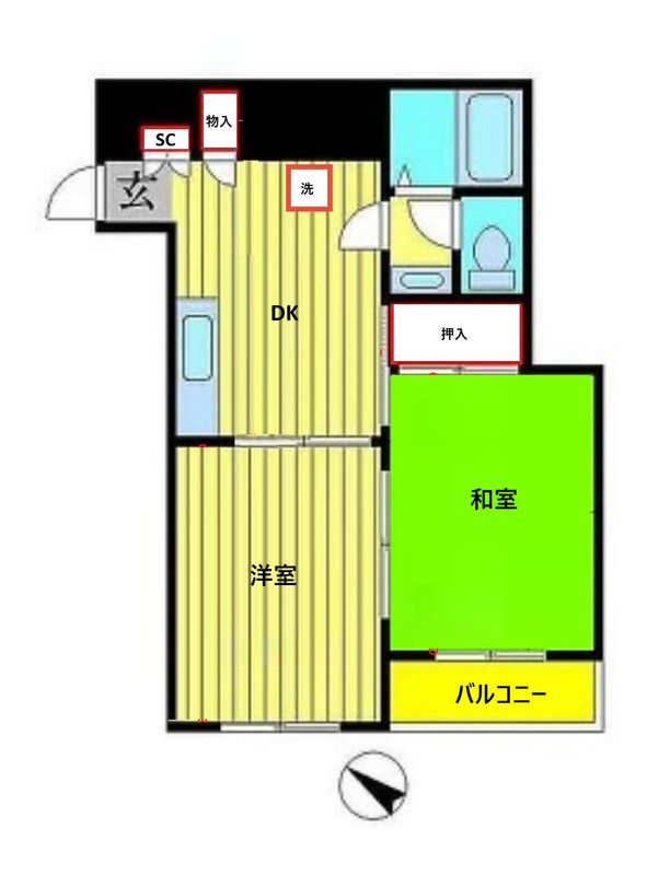 コパーズアプト北小金の間取り