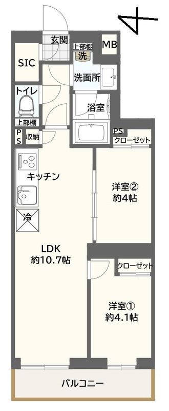 Mind梅島の間取り