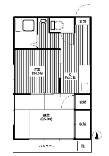コーポ中村の間取り