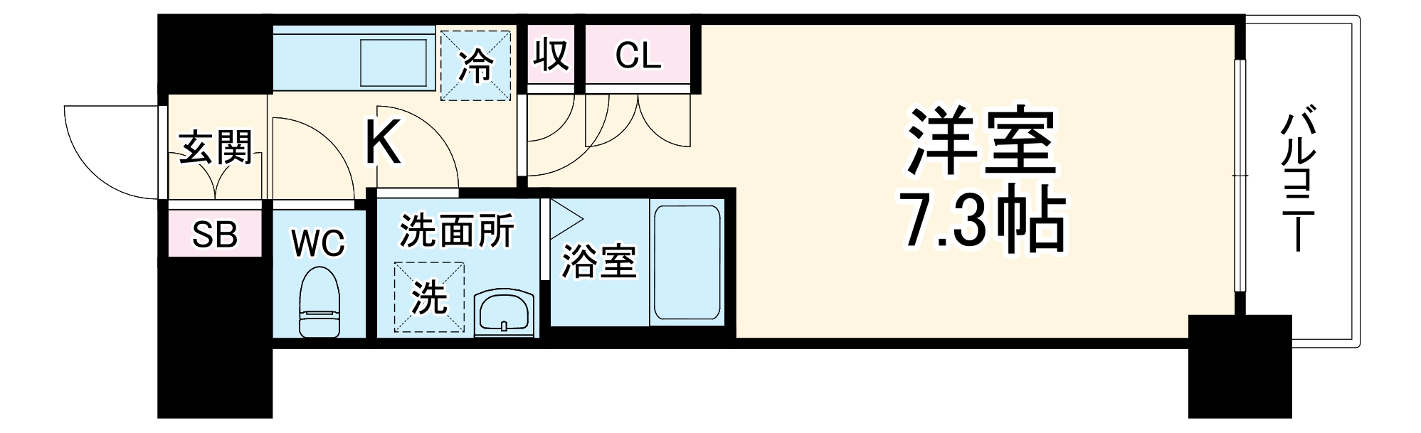 エスリード烏丸五条駅前の間取り