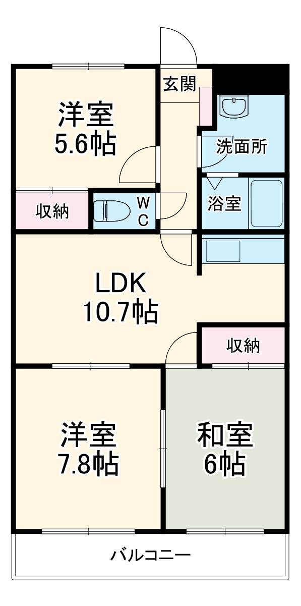 春花園弐番館の間取り