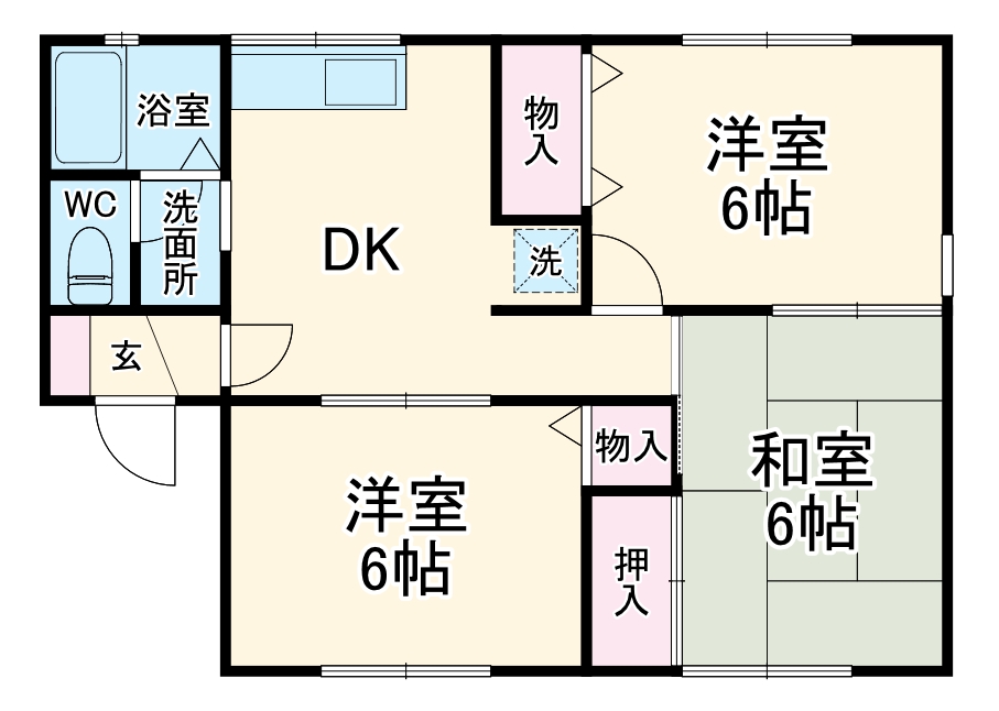 ソシアルルミエールAの間取り