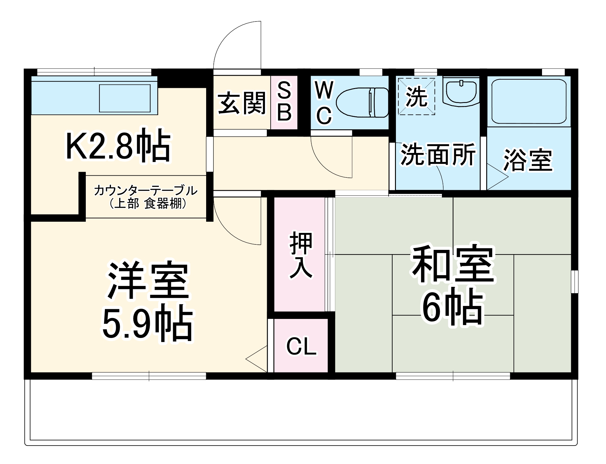 クロノス神木本町Southの間取り