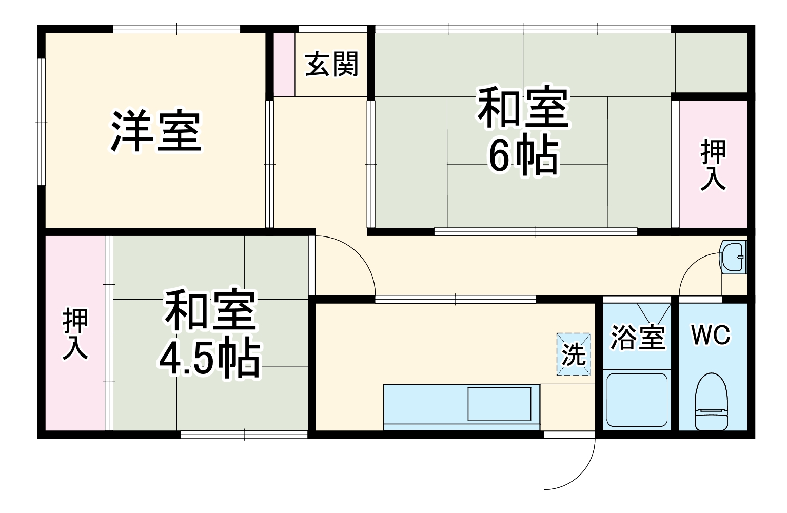 西小路2丁目借家 B棟の間取り