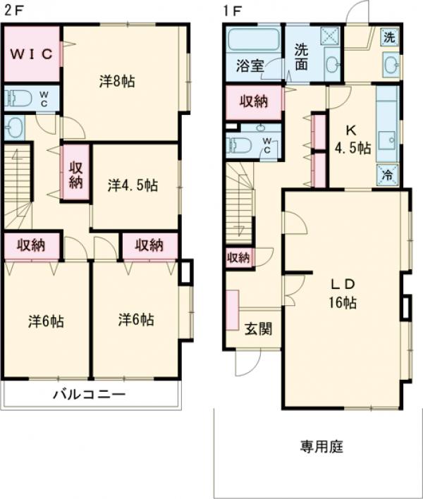 松庵3丁目戸建B邸の間取り