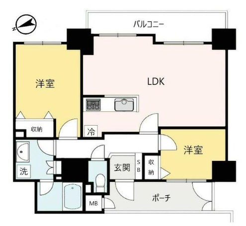ヴィルヌーブタワー横浜・関内の間取り