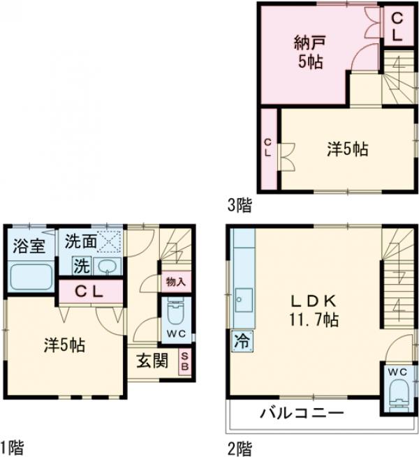 葛飾区亀有2丁目 戸建 の間取り