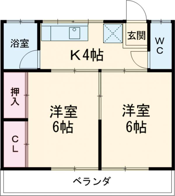 コーポ中田の間取り