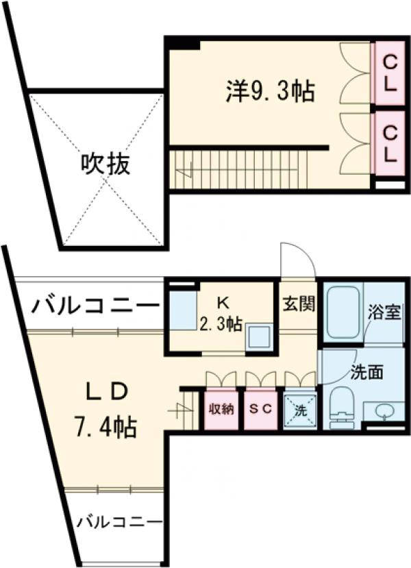 富ヶ谷アパートメントの間取り