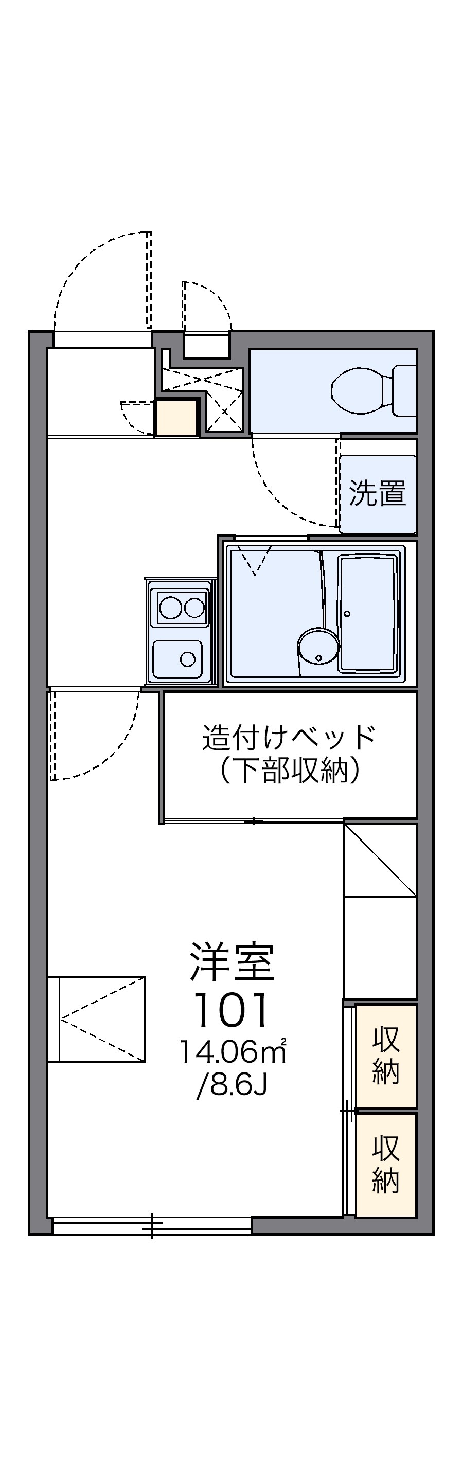レオパレスオアシス岸和田の間取り