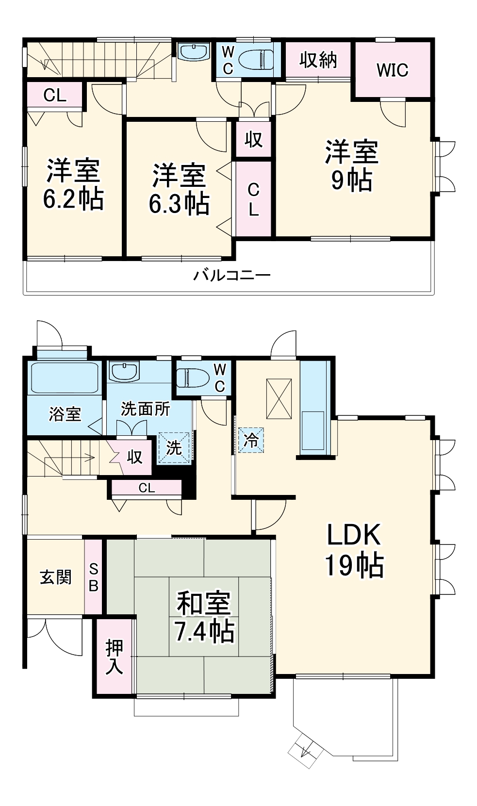緑が丘1-17ー19戸建の間取り
