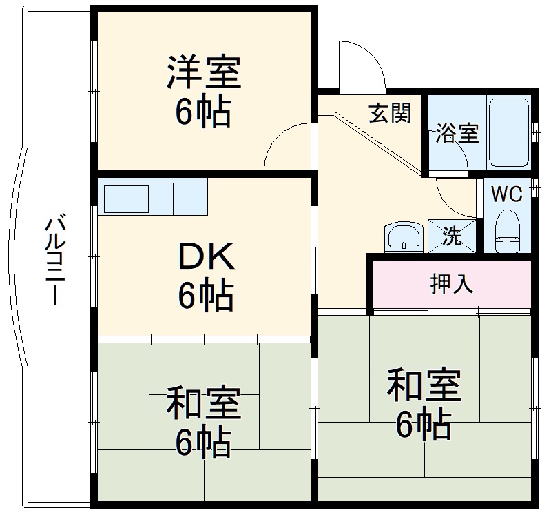 AIRLIX松岡 Aの間取り